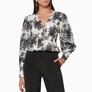 Keepsake the Label Wonderland Top Ivory/Black Size XS